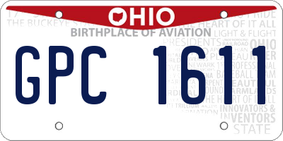 OH license plate GPC1611