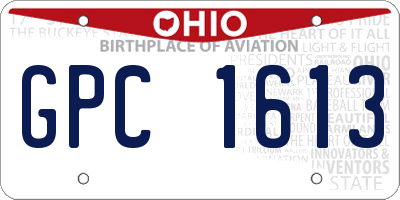 OH license plate GPC1613