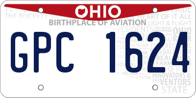 OH license plate GPC1624