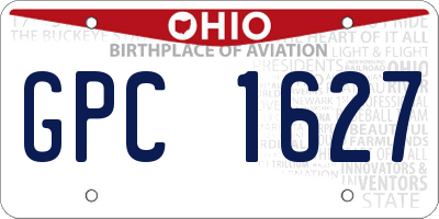 OH license plate GPC1627