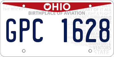 OH license plate GPC1628