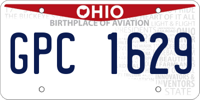 OH license plate GPC1629