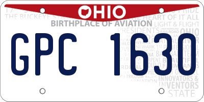 OH license plate GPC1630