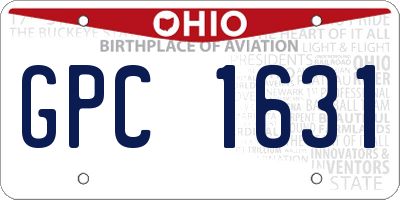 OH license plate GPC1631