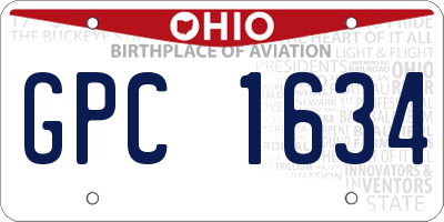 OH license plate GPC1634