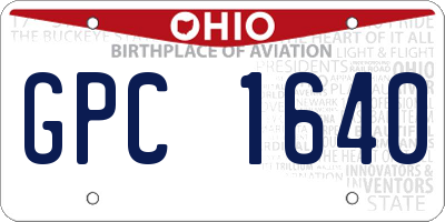 OH license plate GPC1640