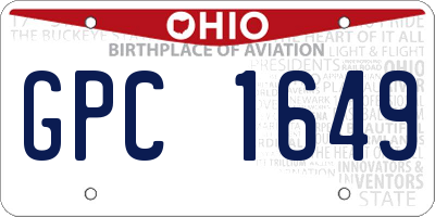 OH license plate GPC1649