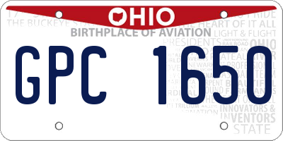 OH license plate GPC1650