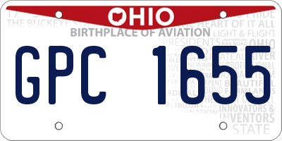 OH license plate GPC1655