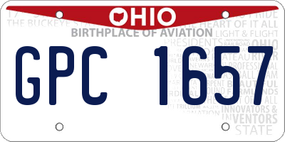 OH license plate GPC1657