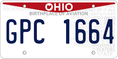OH license plate GPC1664