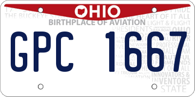 OH license plate GPC1667