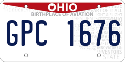 OH license plate GPC1676