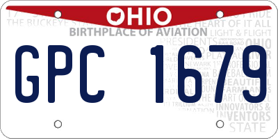 OH license plate GPC1679