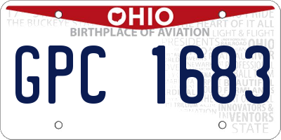 OH license plate GPC1683