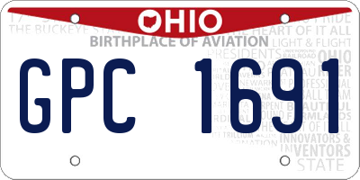 OH license plate GPC1691