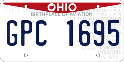 OH license plate GPC1695