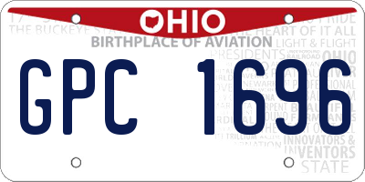 OH license plate GPC1696