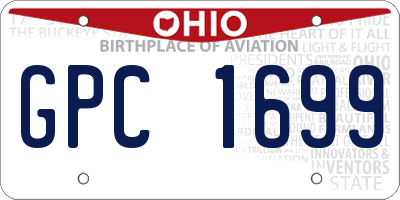 OH license plate GPC1699
