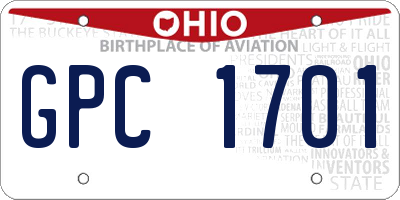 OH license plate GPC1701