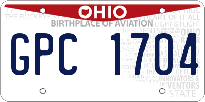 OH license plate GPC1704