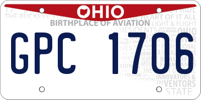 OH license plate GPC1706
