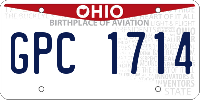 OH license plate GPC1714