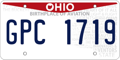OH license plate GPC1719