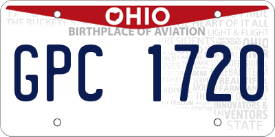 OH license plate GPC1720