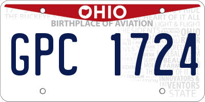 OH license plate GPC1724
