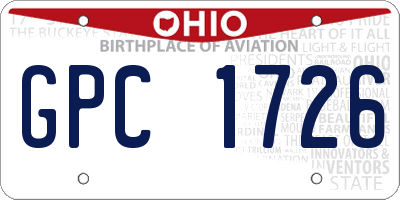 OH license plate GPC1726