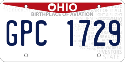 OH license plate GPC1729