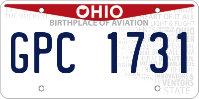 OH license plate GPC1731