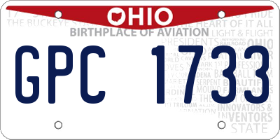 OH license plate GPC1733