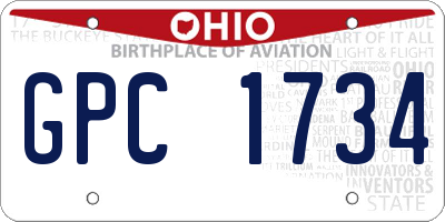 OH license plate GPC1734