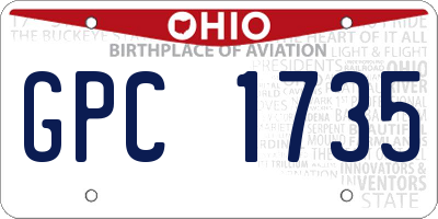 OH license plate GPC1735