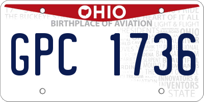 OH license plate GPC1736