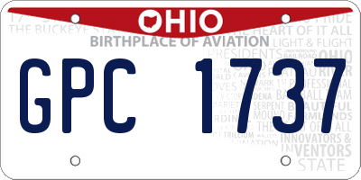 OH license plate GPC1737