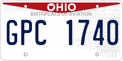 OH license plate GPC1740