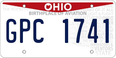 OH license plate GPC1741
