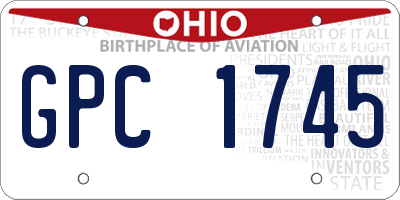 OH license plate GPC1745