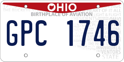 OH license plate GPC1746