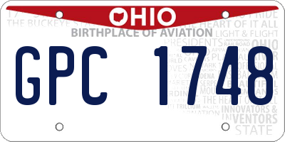 OH license plate GPC1748