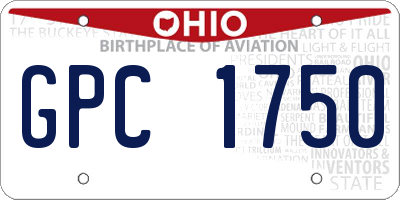 OH license plate GPC1750