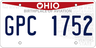 OH license plate GPC1752