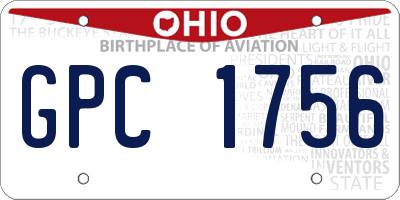 OH license plate GPC1756