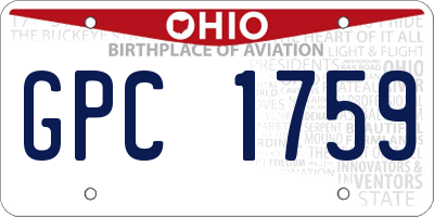 OH license plate GPC1759