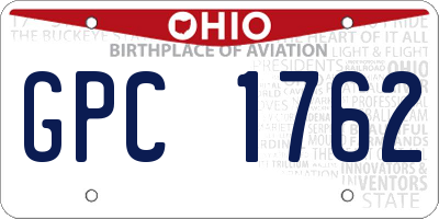 OH license plate GPC1762