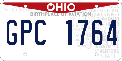 OH license plate GPC1764