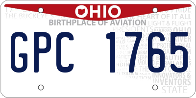 OH license plate GPC1765